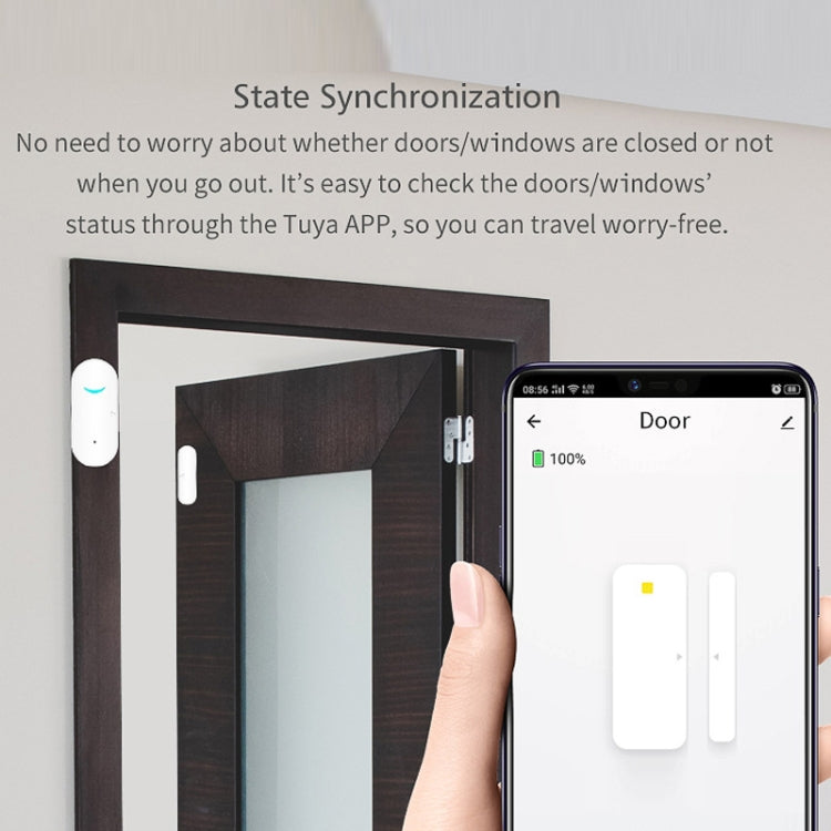 Tuya WiFi Door Magnetic Sensor Remote Intelligent Linkage Doors Windows Switch Anti-alarm APP Reminder Alarm, Tuya Door Magnetic Sensor Tuya WiFi Door Magnetic Sensor Remote Intelligent Linkage Doors Windows Switch Anti-alarm APP Reminder Alarm, Tuya Door Magnetic Sensor